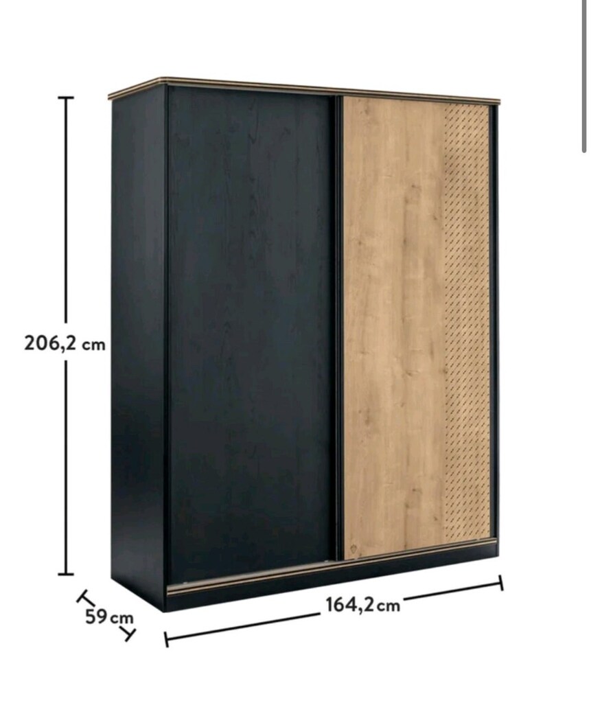 çilek marka black serisi sürgülü gardrop - 3