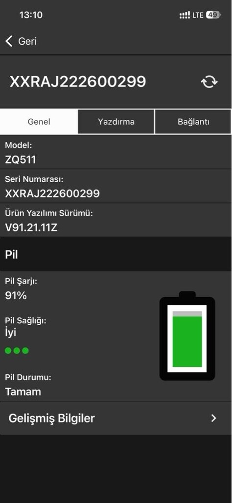 ZEBRA ZQ511 BLUETOOTH LU TAŞINABİLİR YAZICI - 4