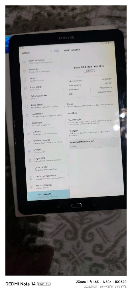 SAMSUNG TAB A6 16 GB HAFIZA HERŞEY AKTİF OLARAK ÇALIŞIYOR DONMA KASMA - 11