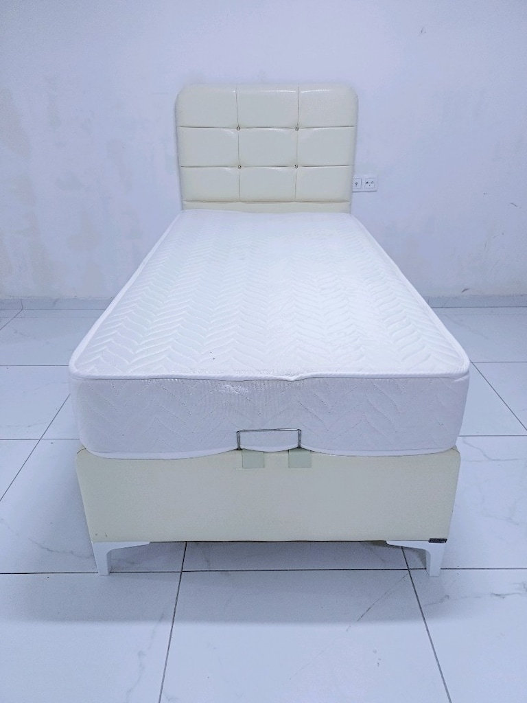 tek kişilik ortapedik yatak baza başlık eve teslim - 2