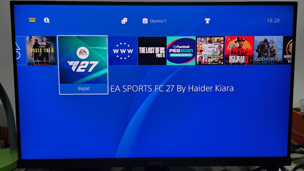 PS4 Pro 1 TB 4K, FC 27 Dahil 17 Oyunlu, Çift Orijinal Kollu, Tertemiz - 4