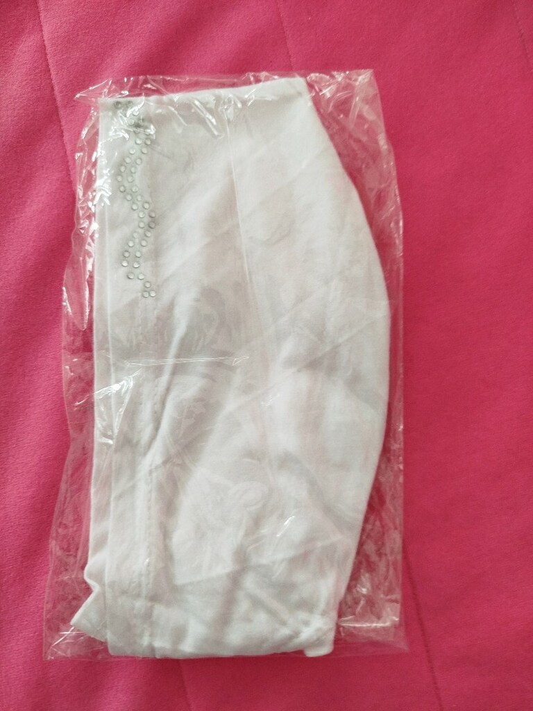 taşlı beyaz tesettür bone - 2