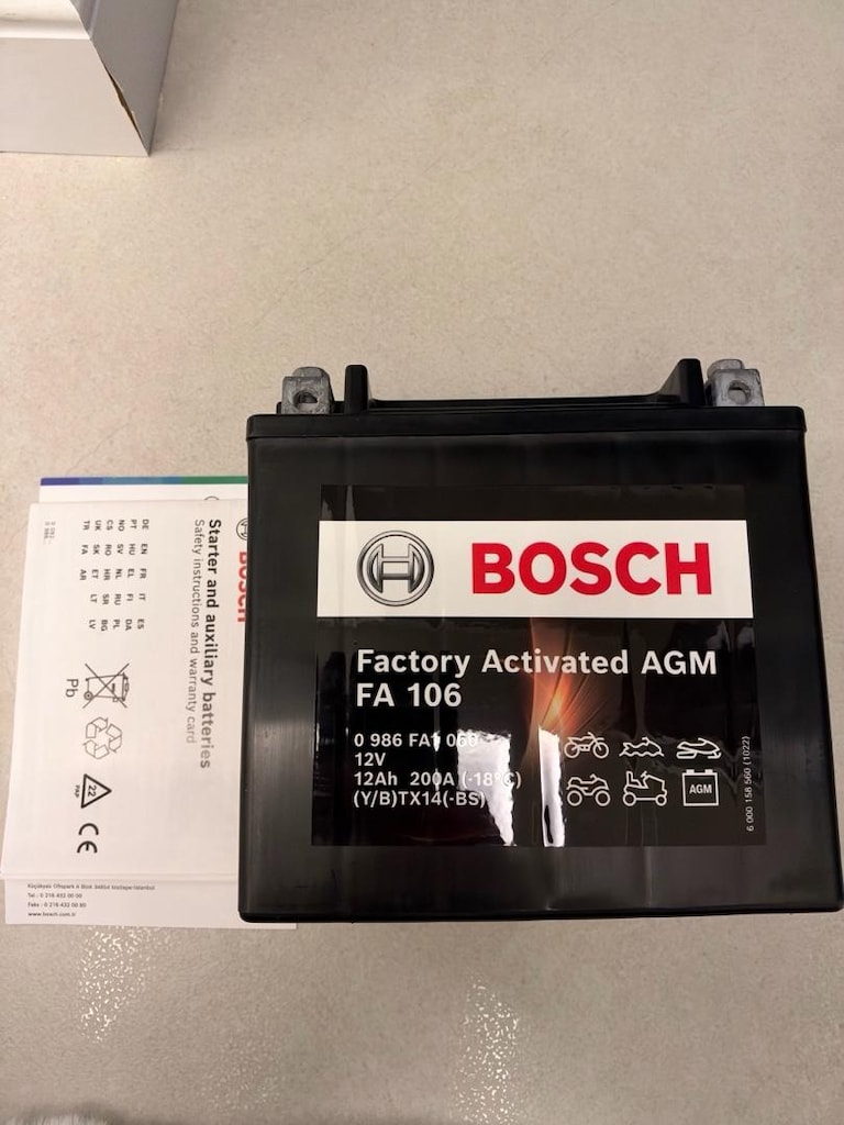 bosch motorsiklet akü fa106 ytx14 - 4