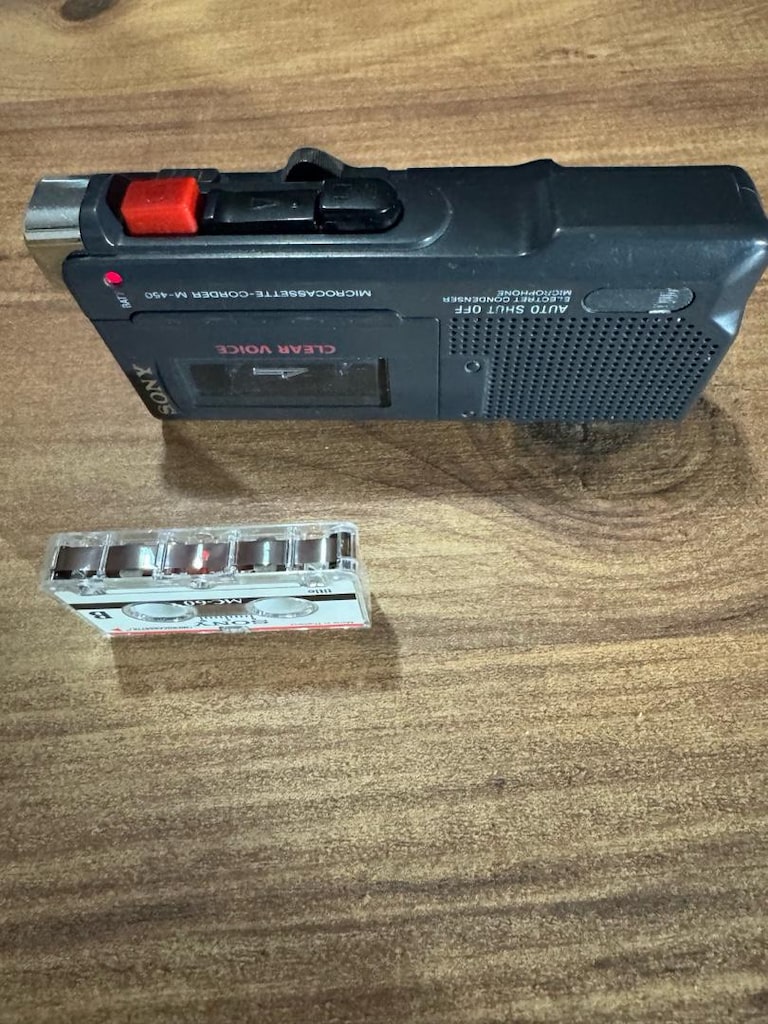 Vintage Sony M-450 Microcassette-Corder Diktatör Orijinal Sony M-450 - 8