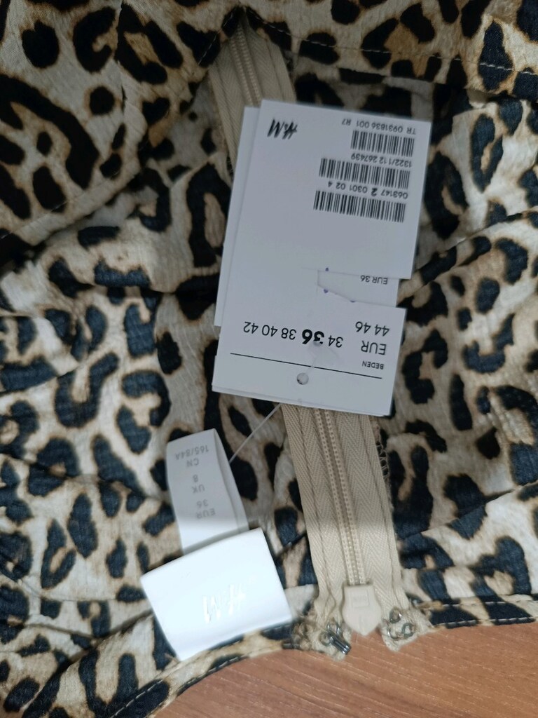 leopar desenli elbise - 2