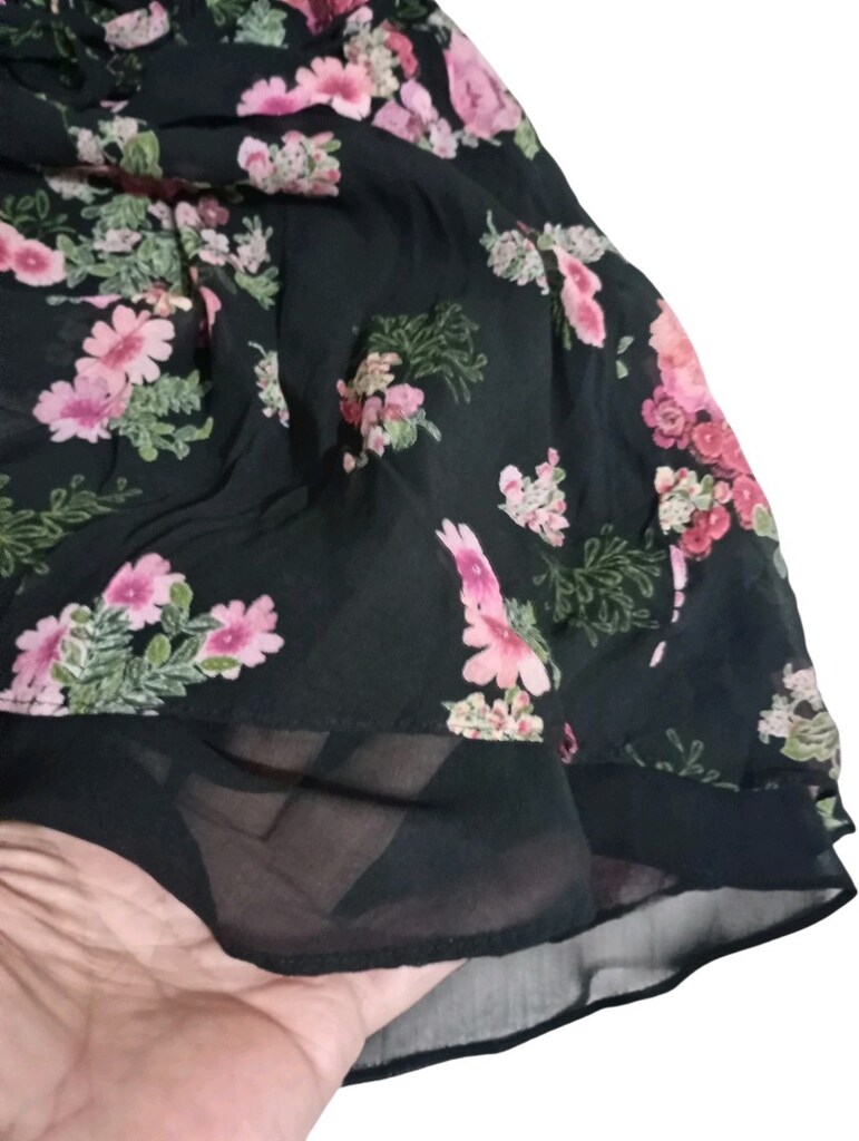 Zara Çiçek Desenli Şifon Elbise - 7
