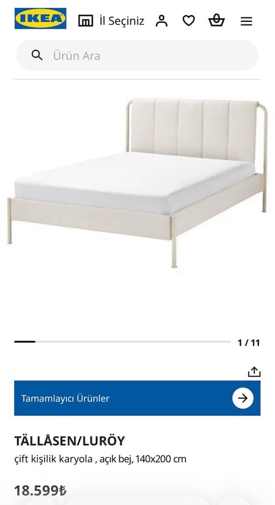 ikea çift kişilik yatak - 2