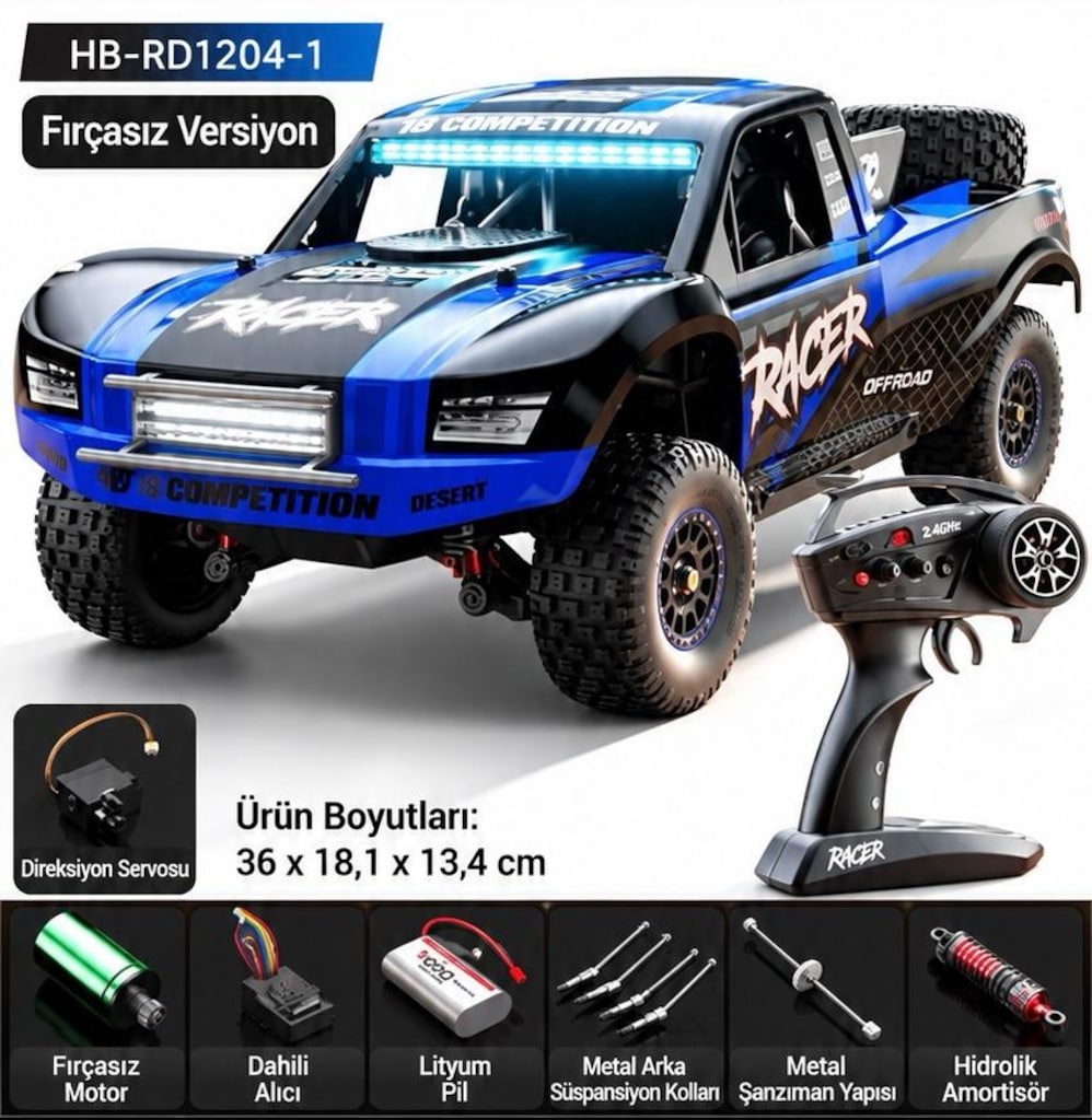 4x4 Fırçasız RC Kumandalı Arazi Arabası - 2