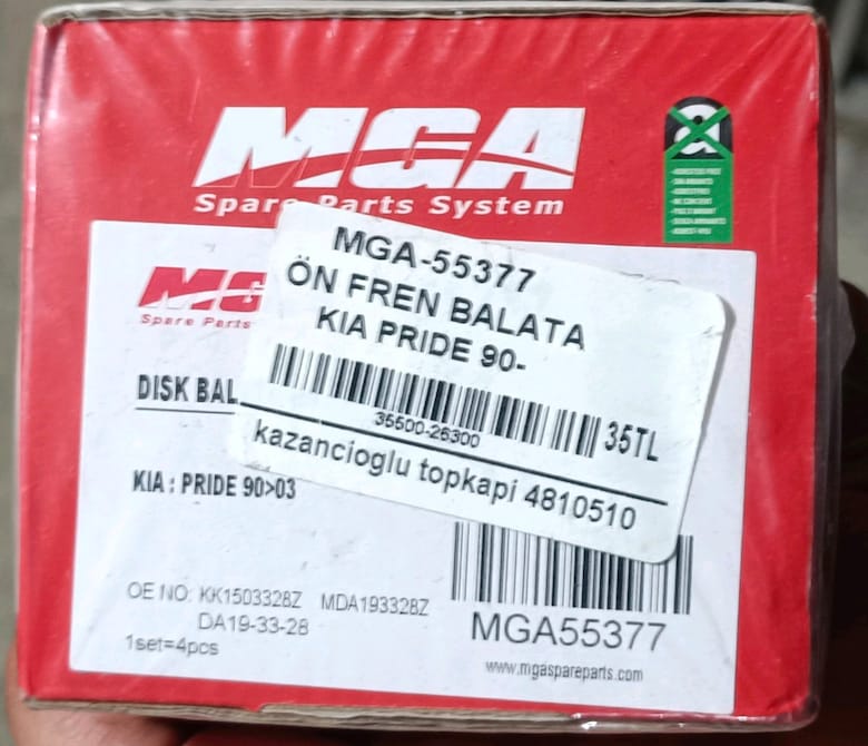 MGA -KİA PRİDE FREN BALATA SETİ - 2