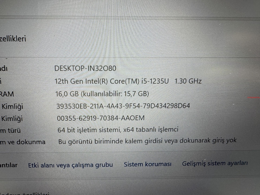 THİNKPAD T14 İ5 12. NESİL 16 GB RAM 256 NVME - 5