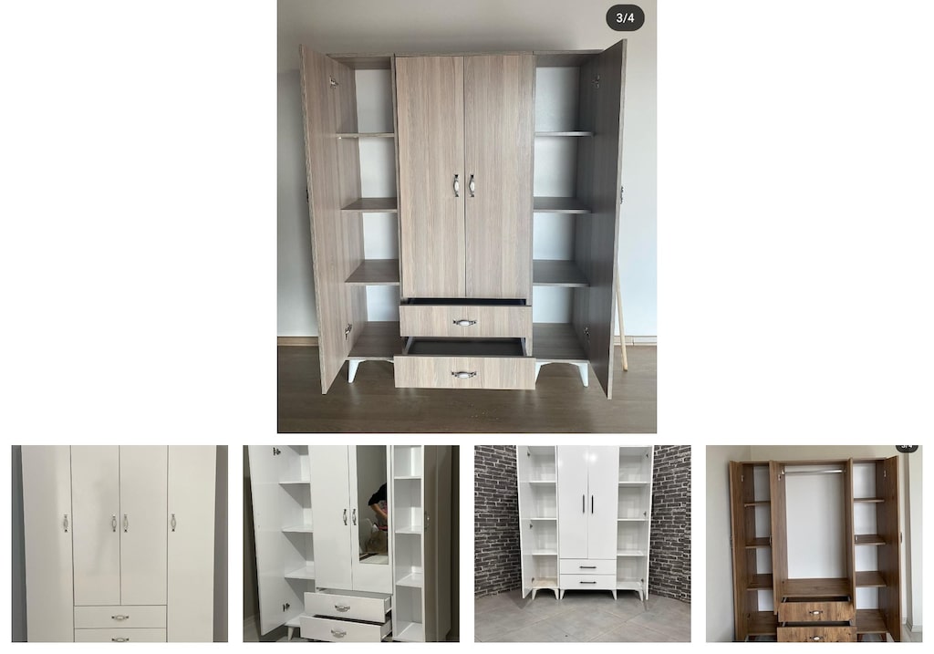 4 kapaklı elbise dolabı irflwtuaiu - 2