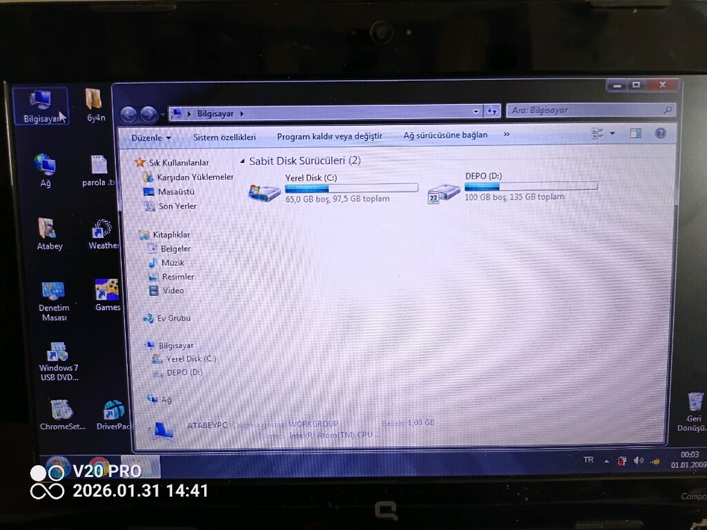 HP Compaq mini notbuk - 7