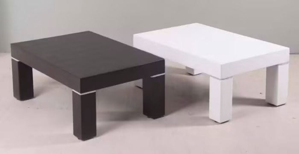 BEYAZ DERİ KAPLAMA ORTA SEHPA - 3