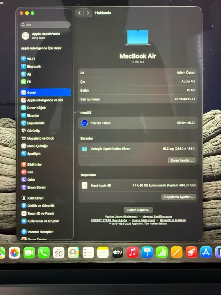 MacBook Air / M5 / 15 inç / 16 GB Ram / 512 GB Ssd - 2
