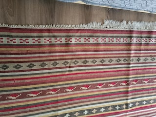 EL DOKUMA ANADOLU MOTİFLİ YÜN KİLİM - 3