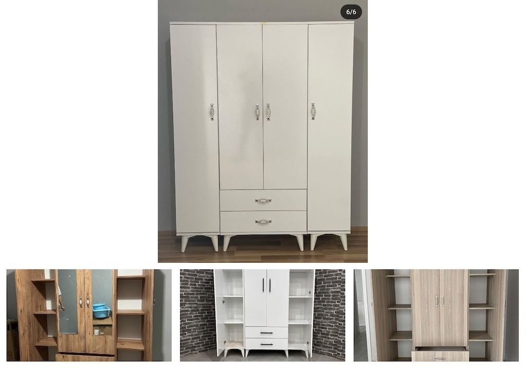 4 kapaklı elbise dolabı lxftbtmmhc - 4