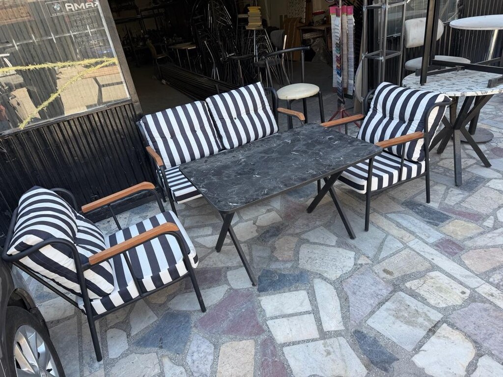 İMALATTAN GARANTİLİ BALKON BAHÇE MUTFAK İÇİN ÇAY SETİ BAHÇE SETİ - 9