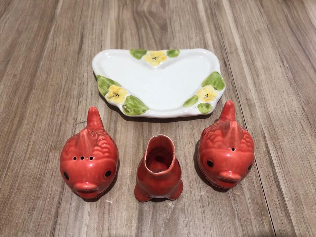 Tuzluk Balık Figürlü Porselen Set - 4