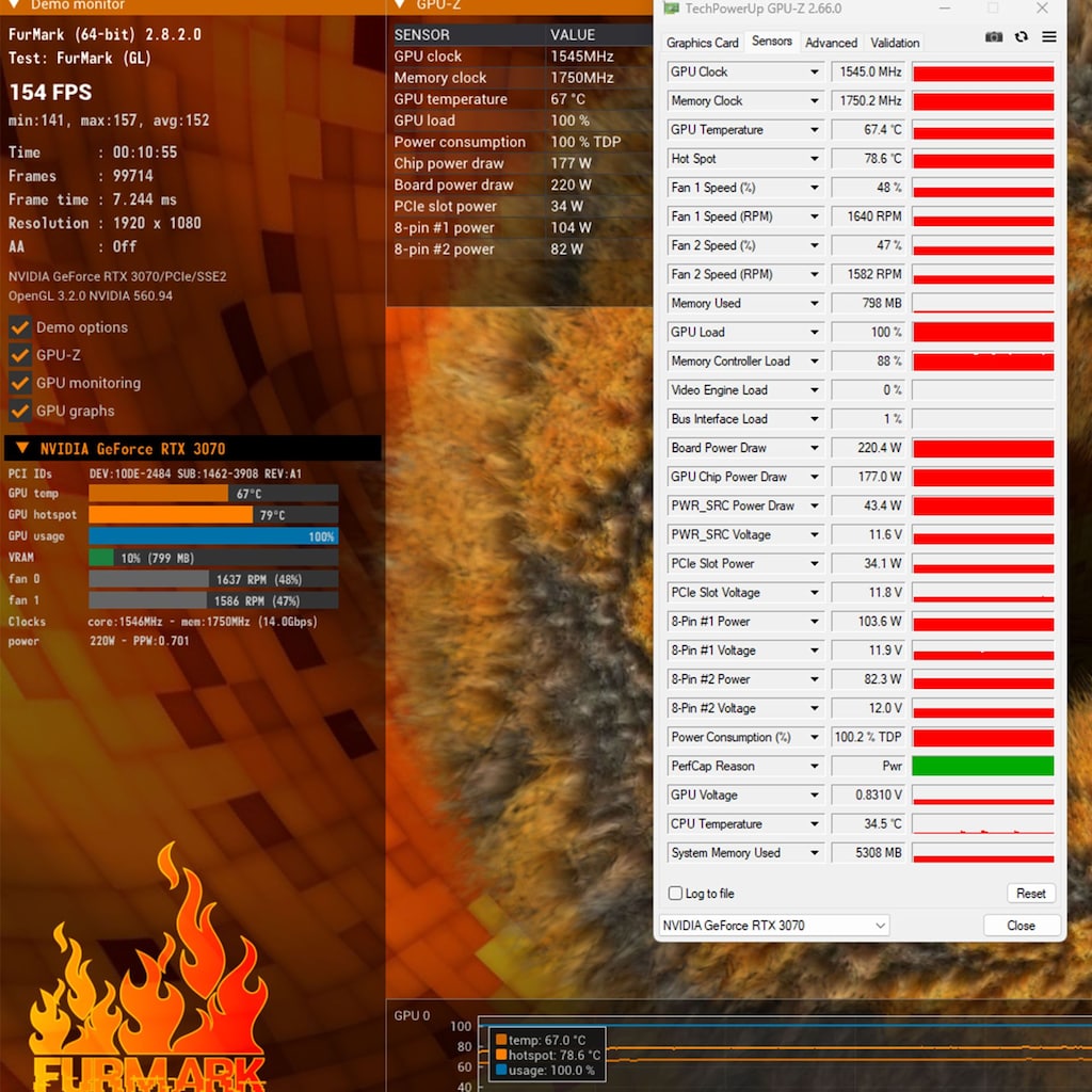 MSI GEFORCE RTX 3070 VENTUS 3X OC 8GB GDDR6 - 10