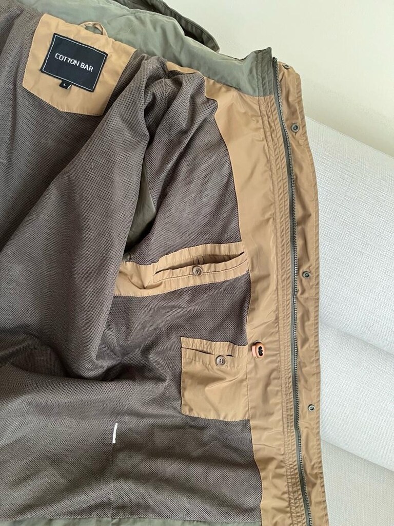 Haki Kapüşonlu Outdoor Mont-Cotton Bar - 6