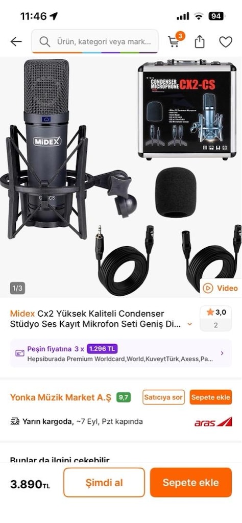 Midex CX2 Yüksek kalite Condenser Ses Kayıt Youtuber Gamer Mikrofon - 4