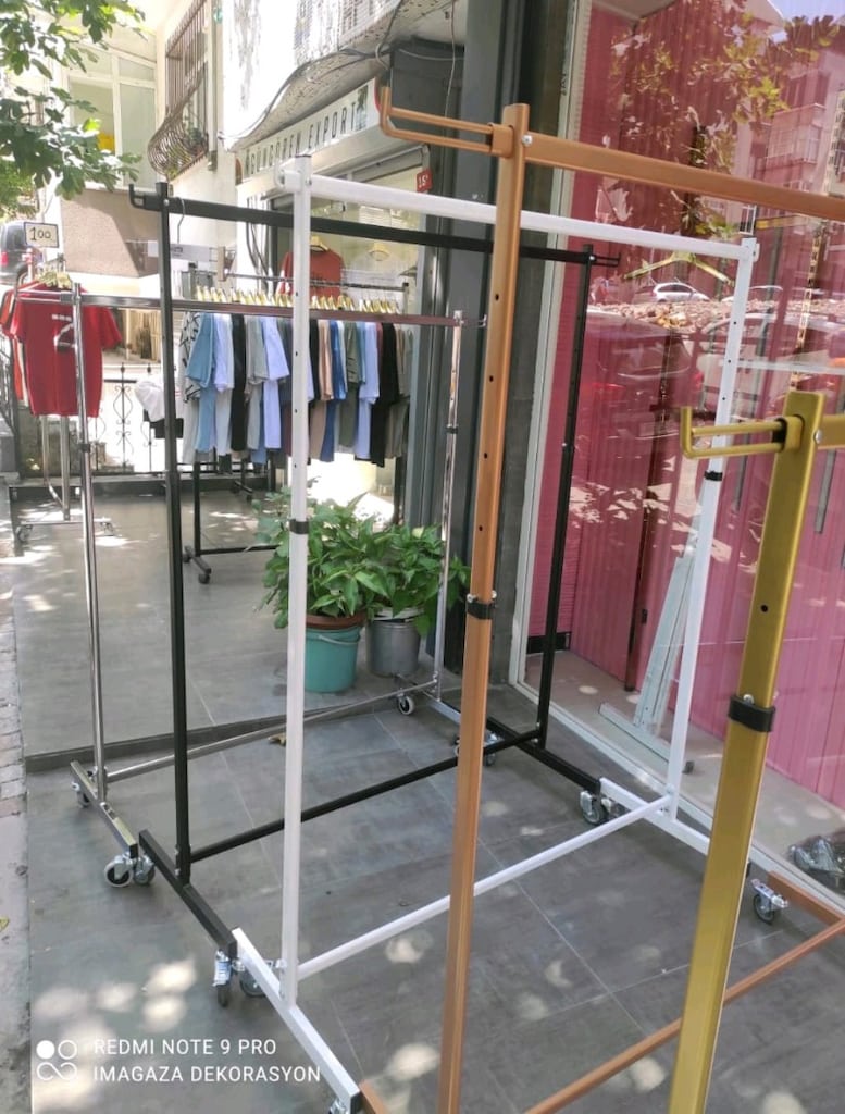 Eşek Askısı,Butik Askı,Bitik Askısı,Ayaklı Askılık, Tekerlekli Eşek - 9