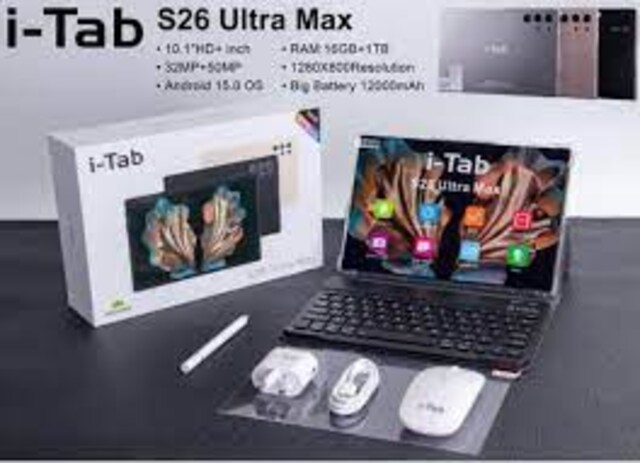 İ-Tab S26 UltraMax Sim Kartlı BTK Kayıtlı Full Set Tablet