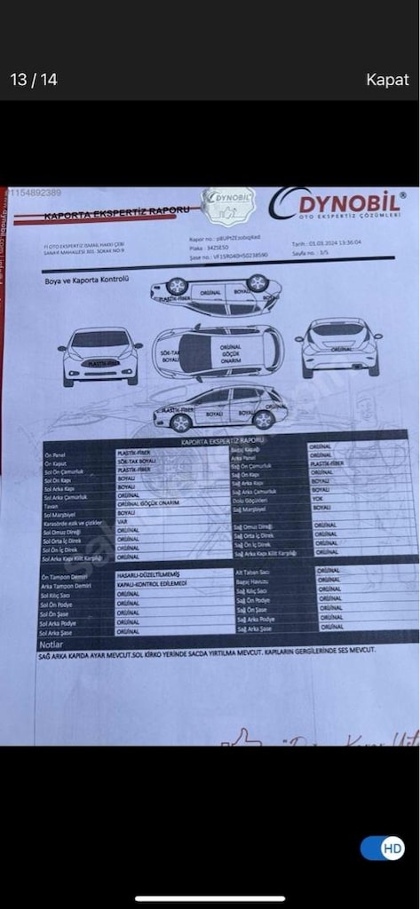 Sahibinden, Temiz, Bakımlı, Değişensiz 2013 model Clio 4 1.5 dci - 15