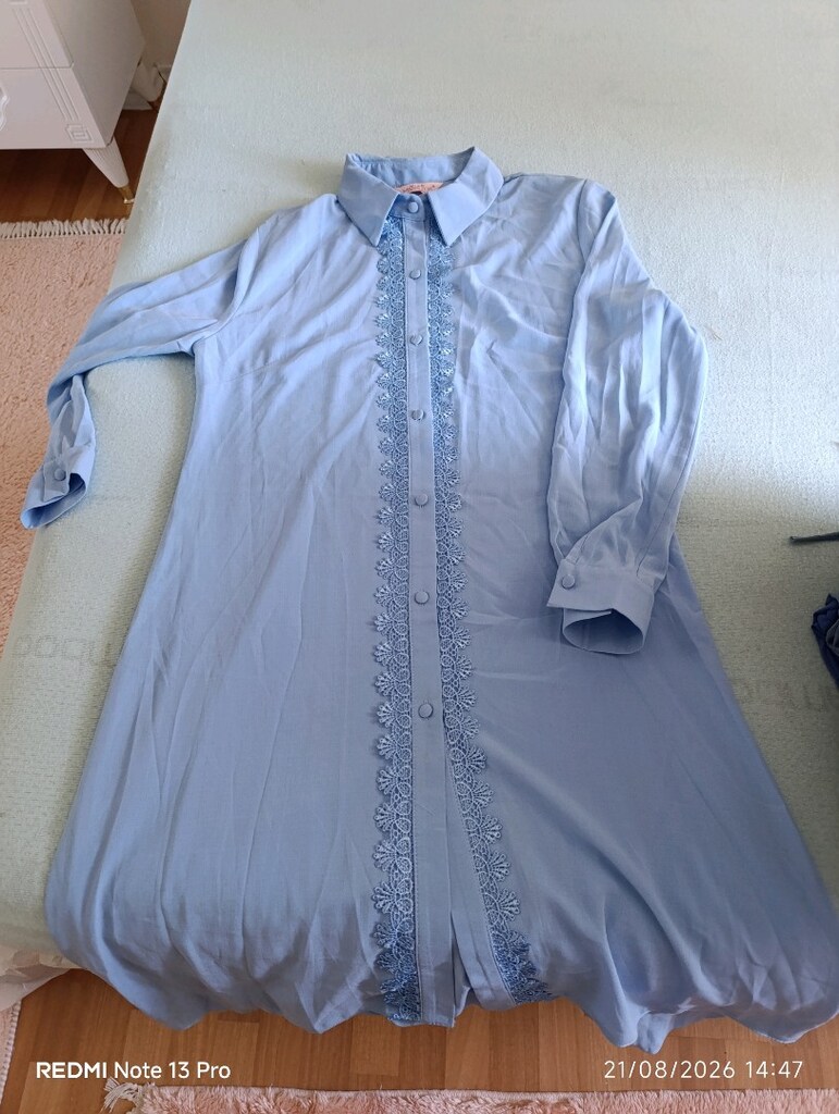 SIFIR HİÇ KULLANILMAMIŞ BEBE MAVİSİ TUNİK