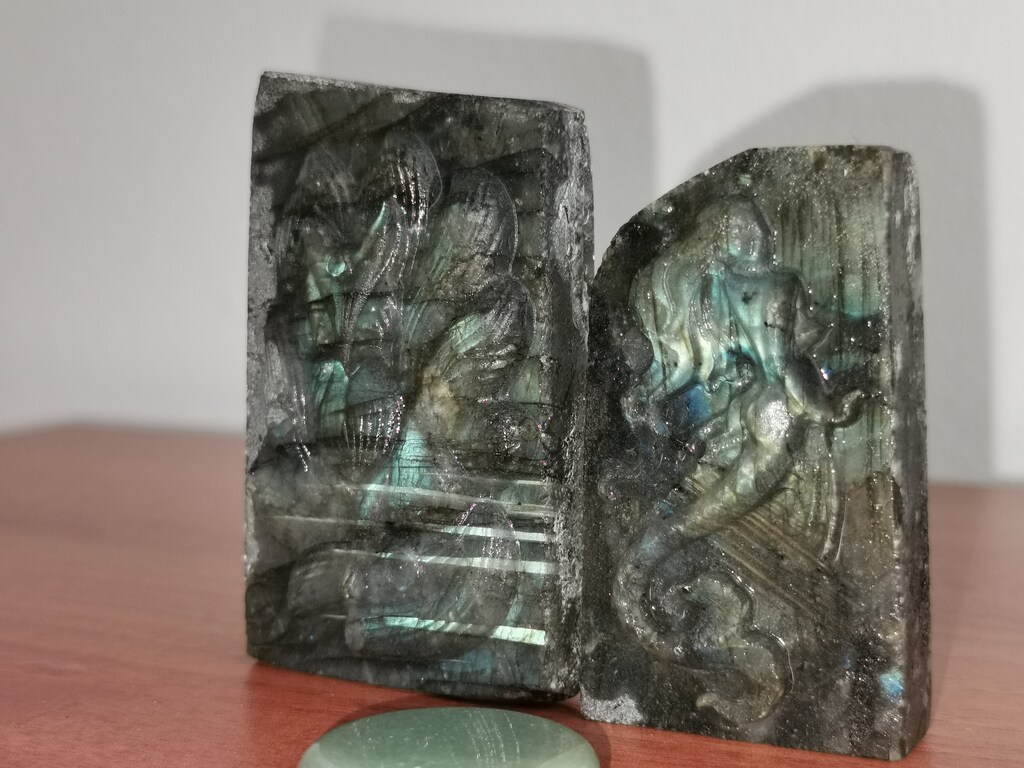 Labradorit Doğal Taş Carving İşçilik Obje - 5