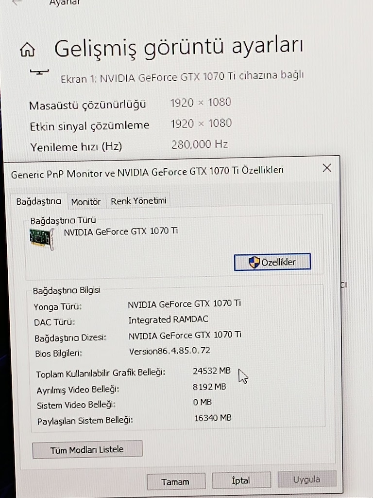 32 GB RAM - 280 HZ MONİTÖR - 9.NESİL İ7 - OYUNCU BİLGİSAYARI - 7