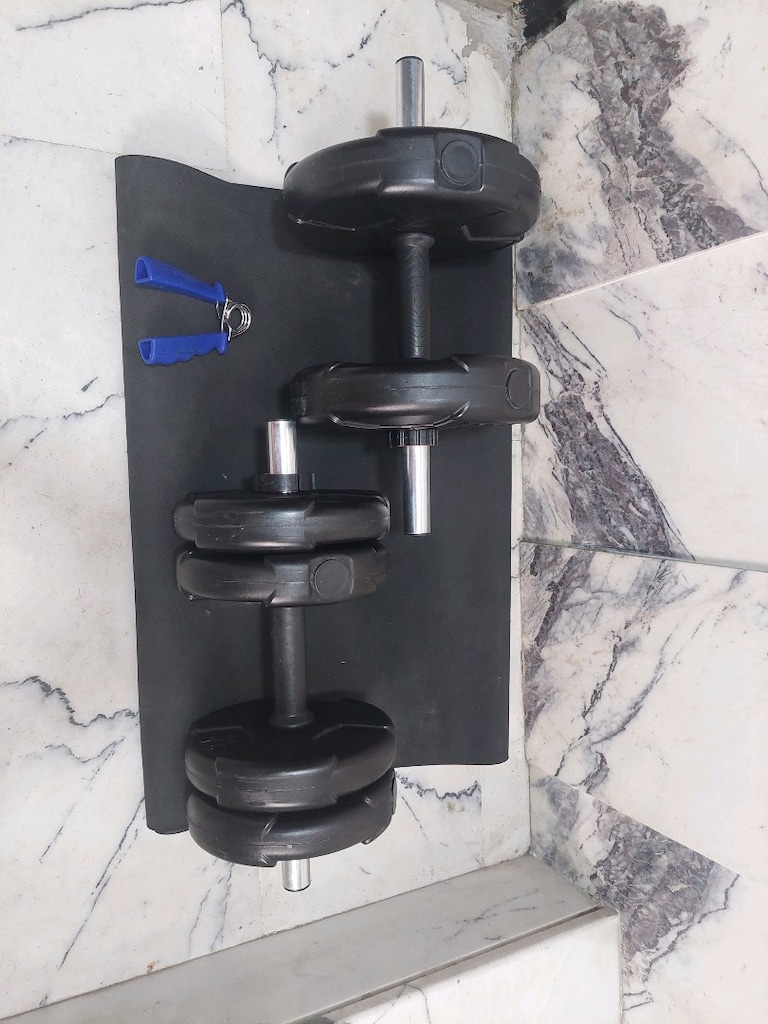 ECG Dambıl ağırlık plakaları. 20 kg. lık set.Set içeriği son resimde. - 2