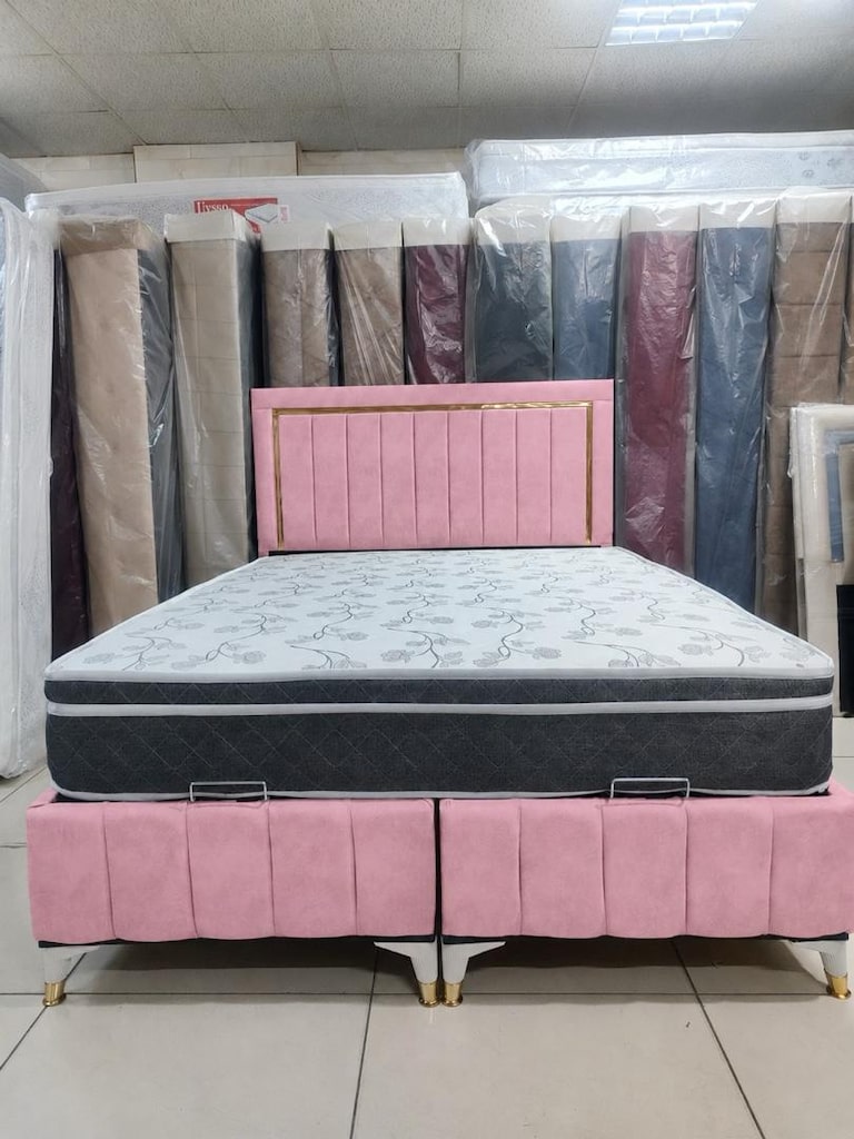 Yeni Model Çift Kişilik Baza Başlık Yatak - 2