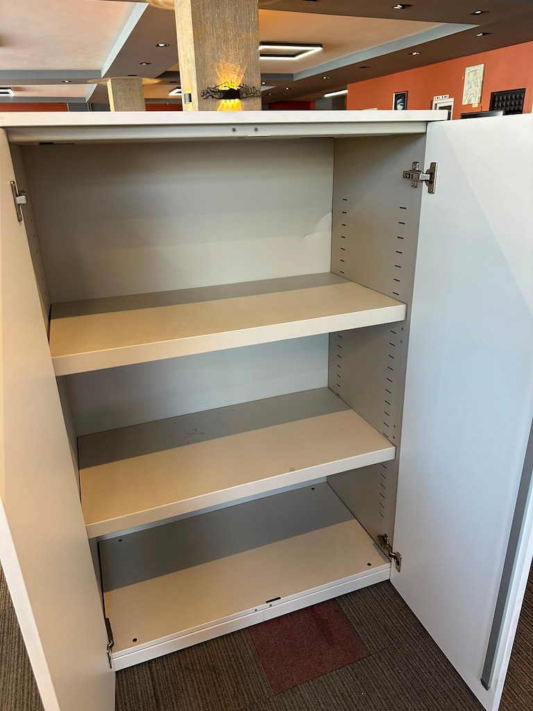 KLAS OFİS ÜSKÜDAR NURUS 80x45x120 BEYAZ GRİ DOSYA DOLABI - 3
