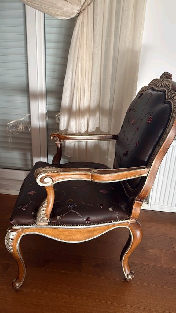 Vintage Oymali Varaklı Salon Takımi - 11