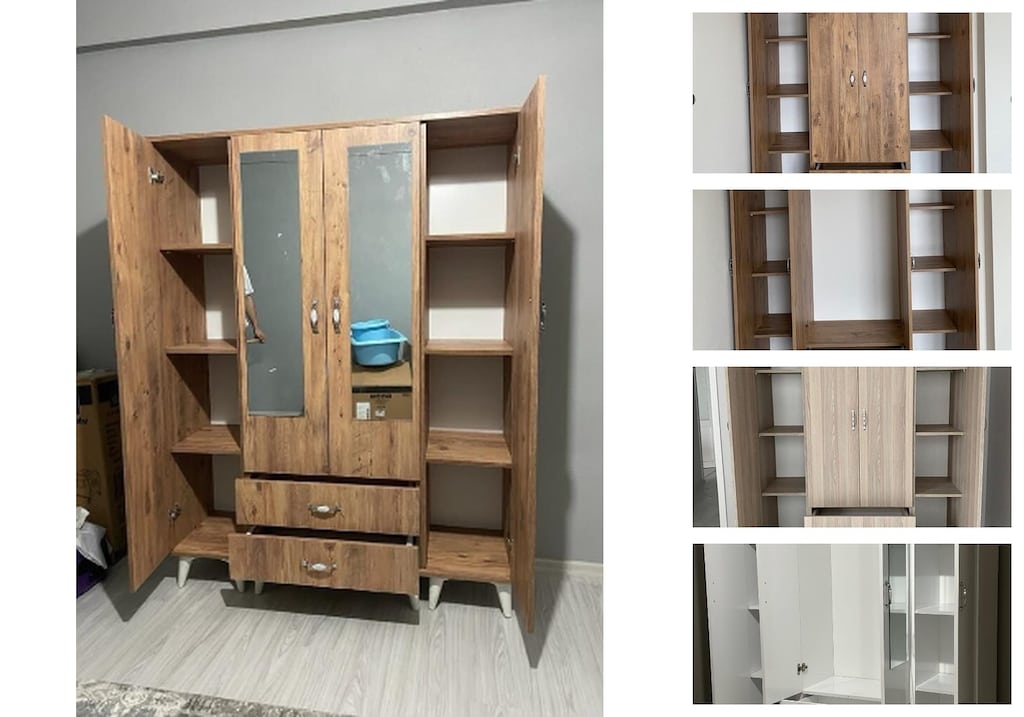 4 kapaklı elbise dolabı xsbyzxboay - 3