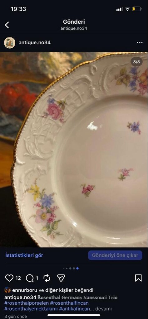 ANTİKA ROSENTHAL TRİO SET - 8