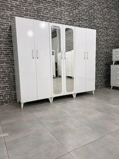 MDF 6 kapaklı elbise dolabı - 4
