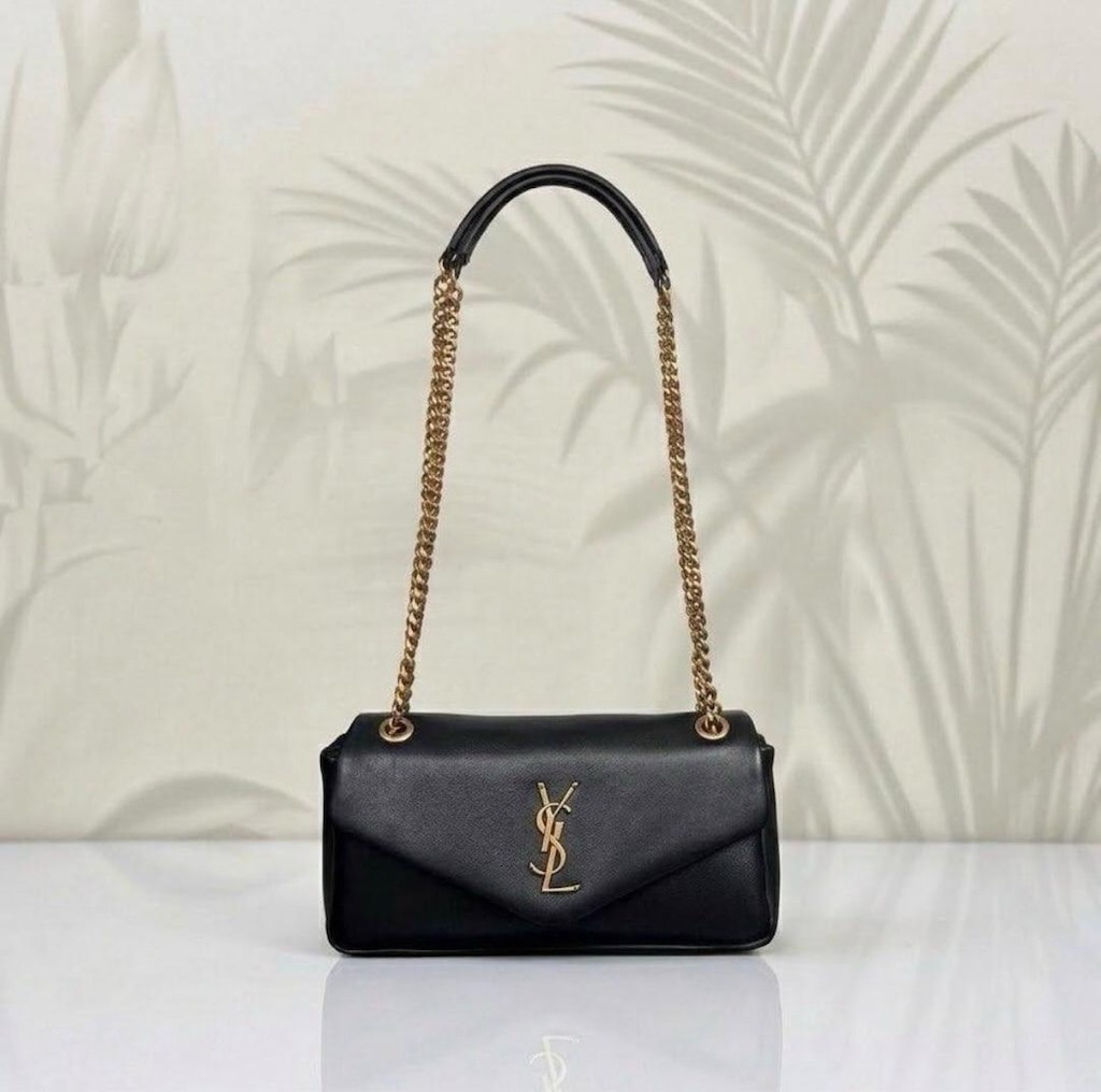 YSL (Saint Laurent) Taba Deri Zincirli Omuz Çantası - 3