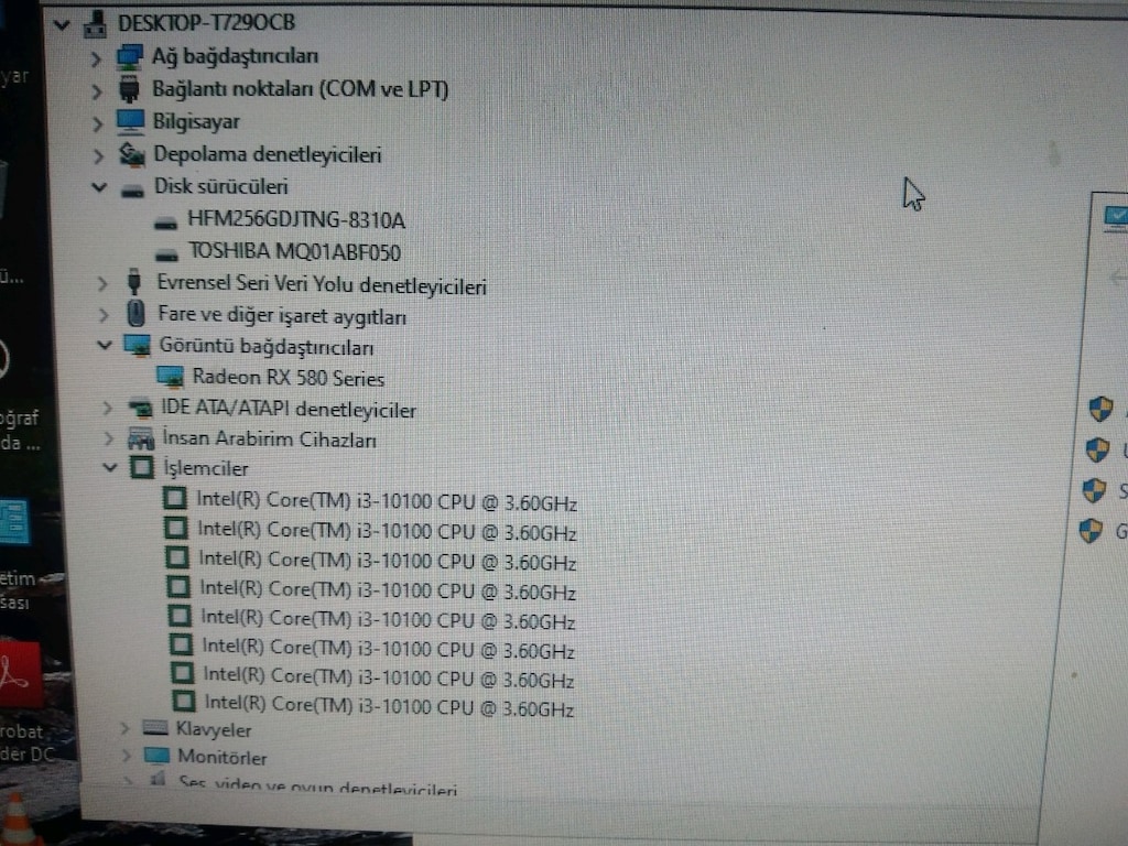 i3 10100 islemci 16 ram 256 m2 500disk rx470 ekran karti - 11