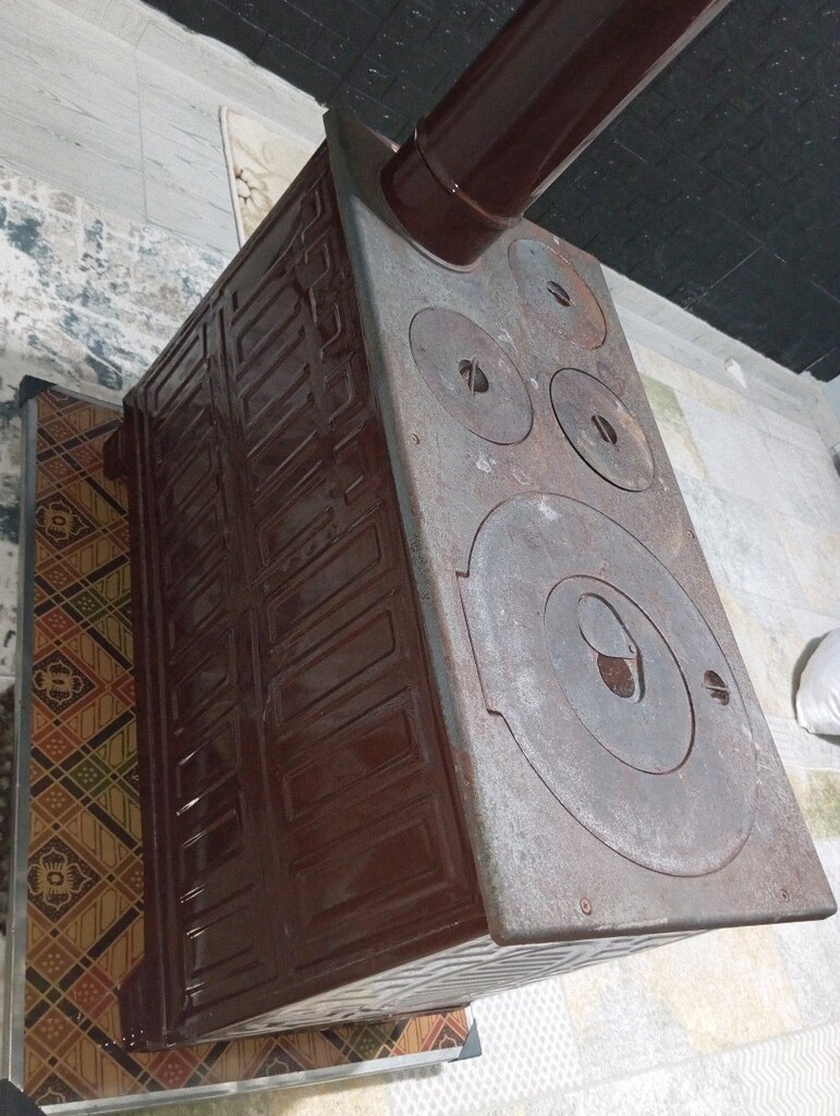 fırınlı kömür ve odun sobası kovalı Eskişehir marka.yeni gibi - 3