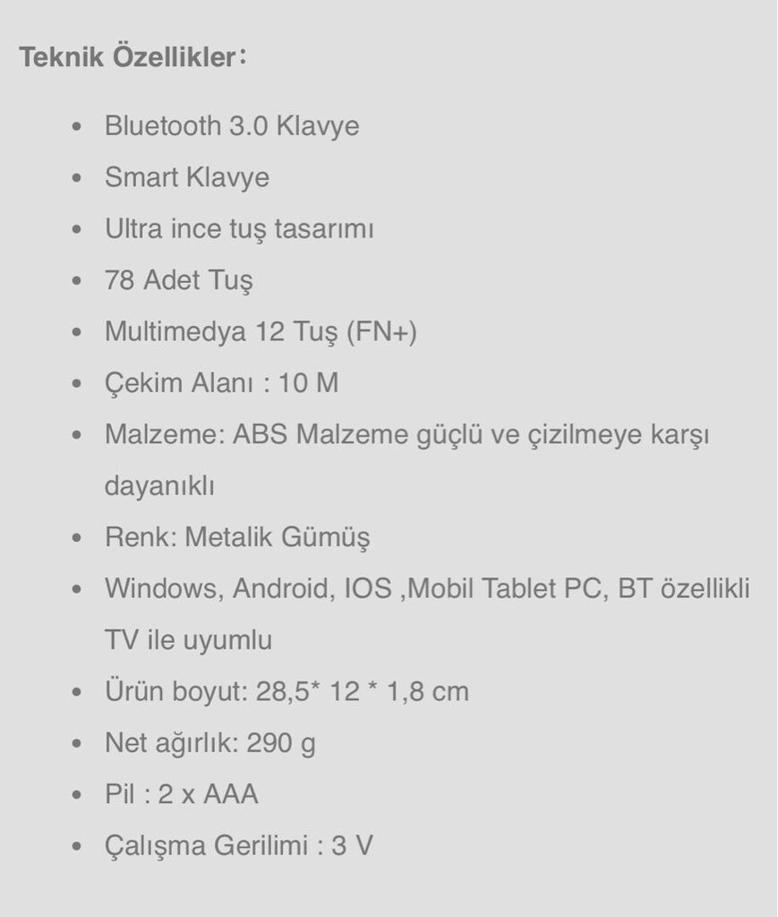 INCA Kablosuz Bluetooth Pilli Klavye - 2