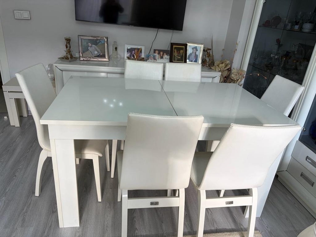 AÇILABİLİR SALON- MUTFAK MASASI 6 SANDALYELİ - 5