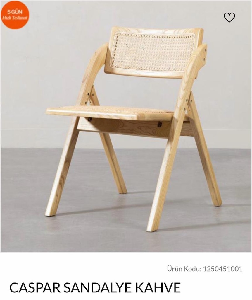 katlanır rattan sandalye 6 adet - 2