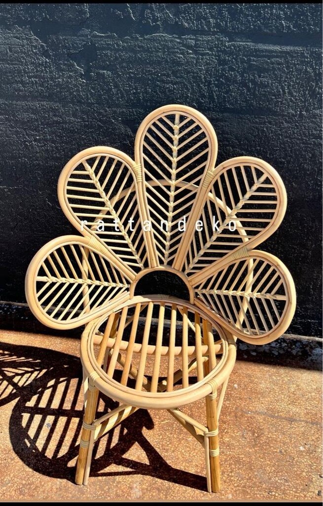Rattan Bambu Papatya Koltuk Sandalye