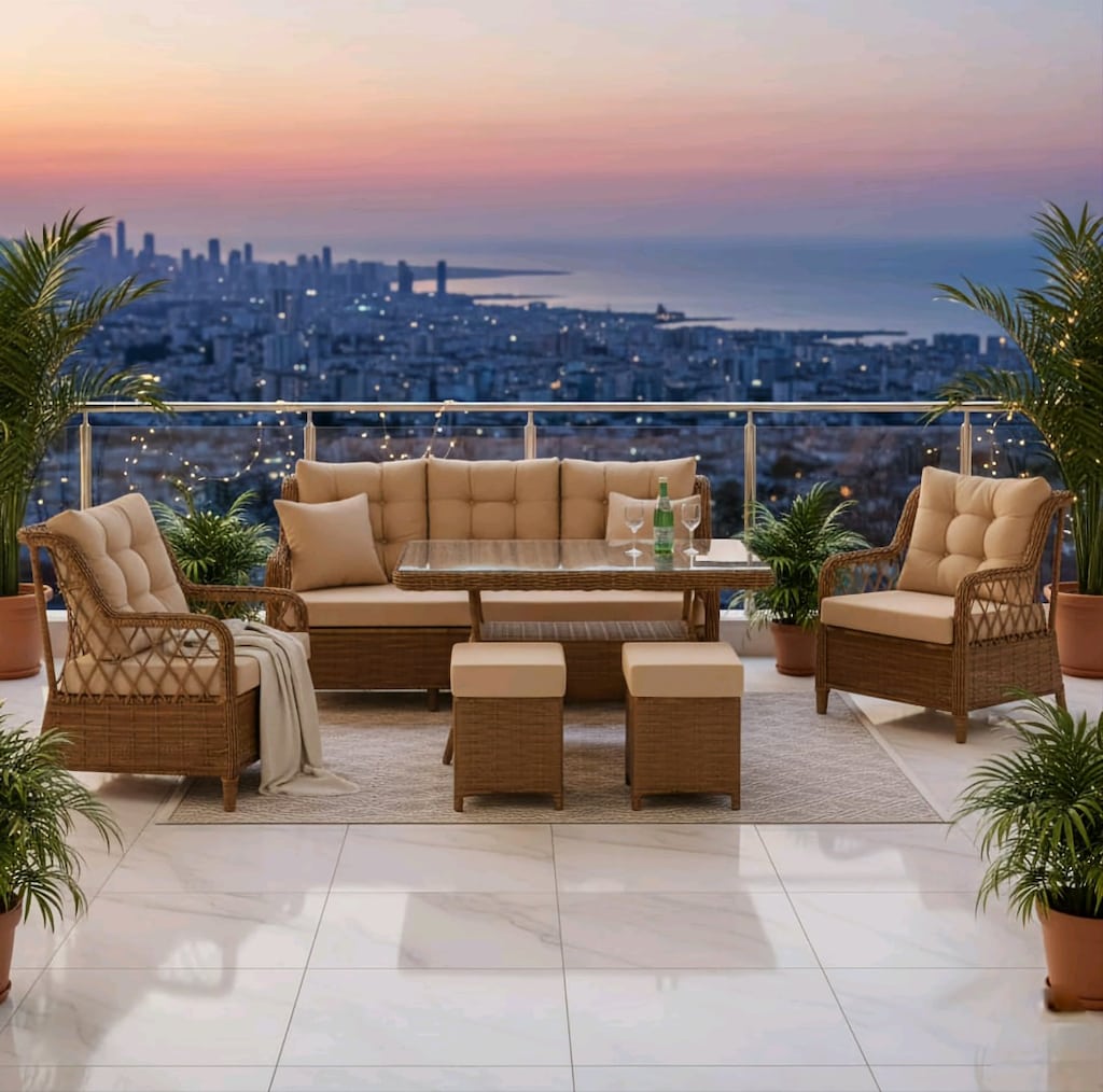 bahçe balkon mobilyasi, rattan koltuk takımı - 9