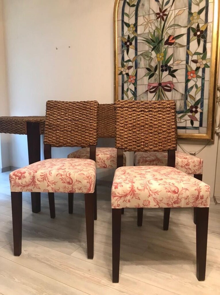 Beymen Home Laura Ashley Döşemeli Doğal Rattan Masa Sandalye - 15