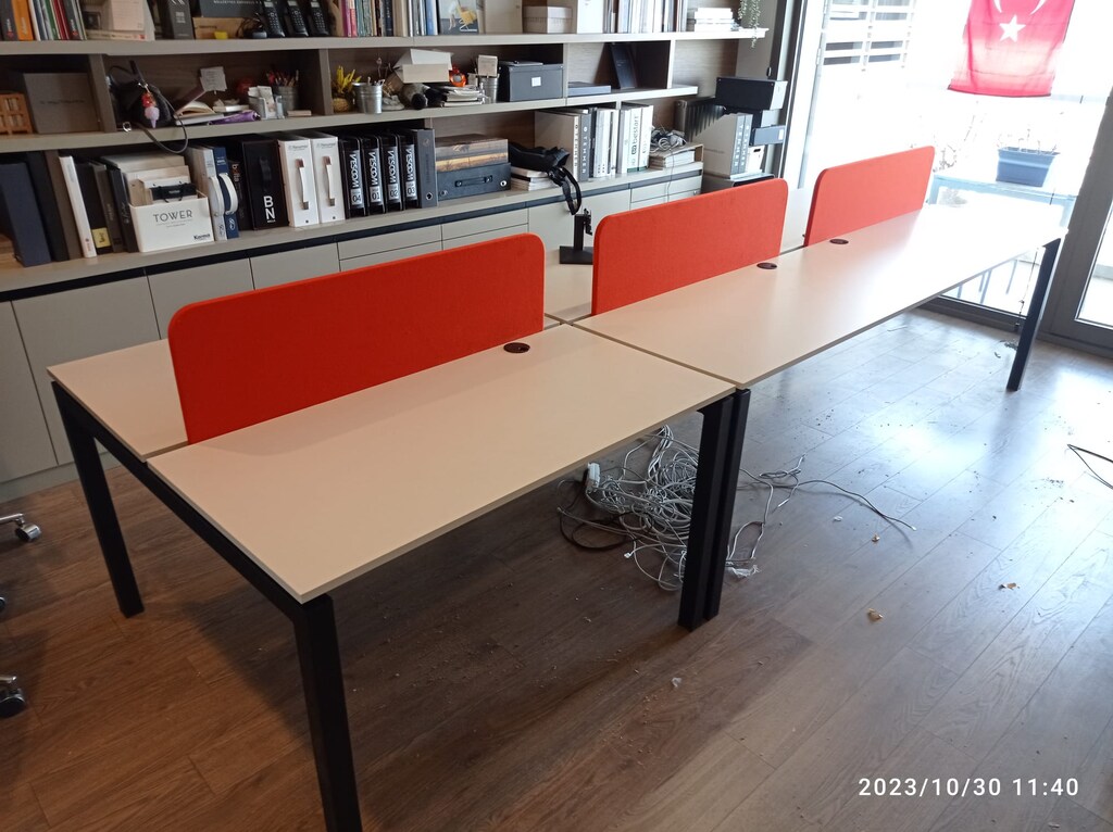 6 KİŞİLİK ÇOKLU ÇALIŞMA MASASI *OFİS WORKSTATION * ARAL OFİS - 11