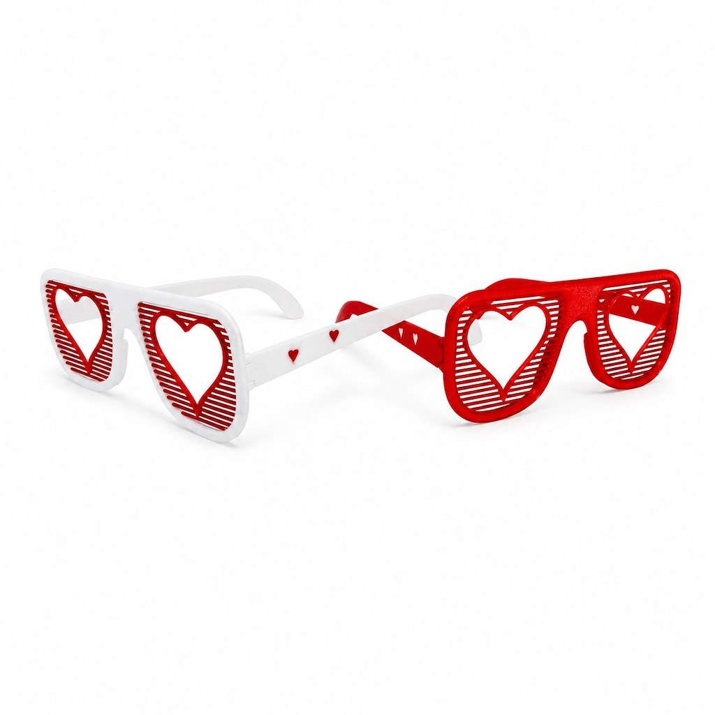 Yapı3D Çiftlere Özel Retro Parti Gözlüğü Ikili Set - 6