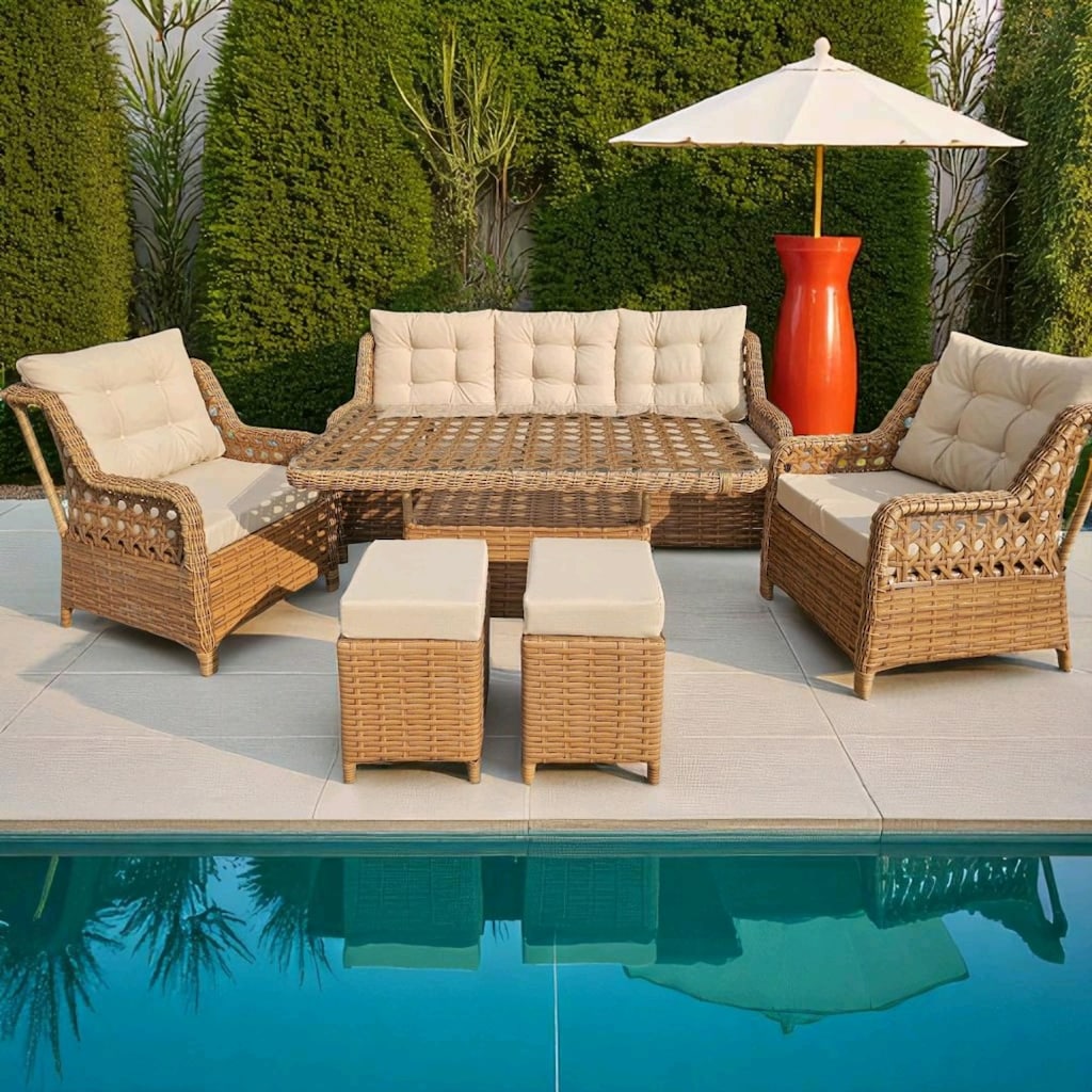 bahçe mobilyası, balkon mobilyasi, teras mobilyası, rattan koltuk takı - 5
